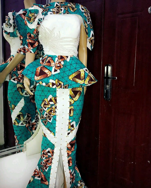 40 Peplum Ankara Skirt, Blouse Styles and Stylish African Fashion Designs (1)