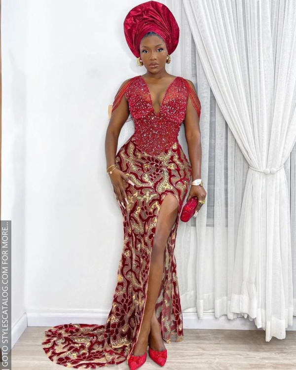 Latest and Trendy Lace and Damask Styles for Classy Ladies (7)
